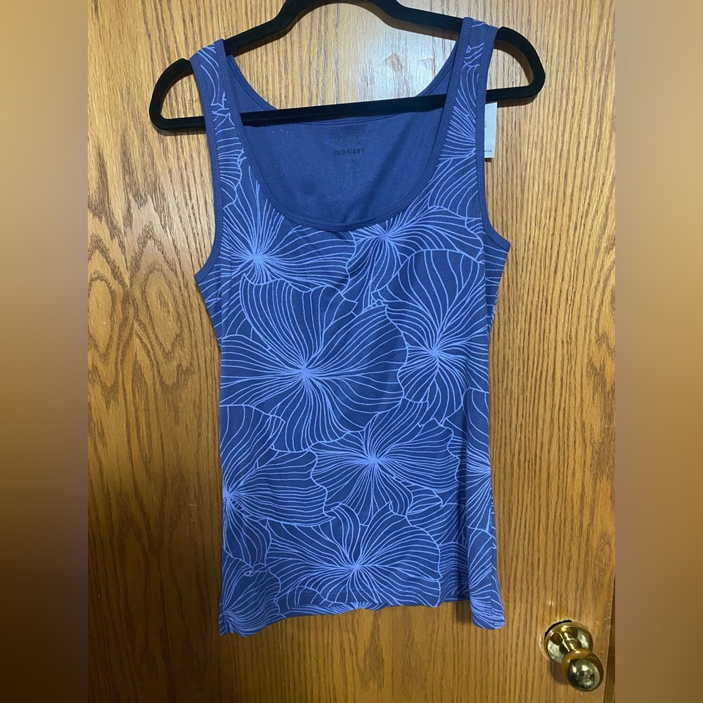 Purple tank floral print